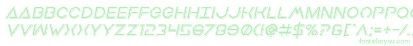 Earthorbiterpunchital Font – Green Fonts on White Background