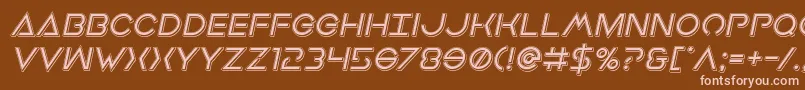 Шрифт Earthorbiterpunchital – розовые шрифты на коричневом фоне