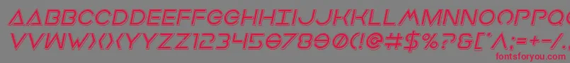 Earthorbiterpunchital Font – Red Fonts on Gray Background