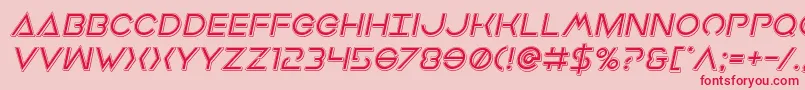 Earthorbiterpunchital Font – Red Fonts on Pink Background
