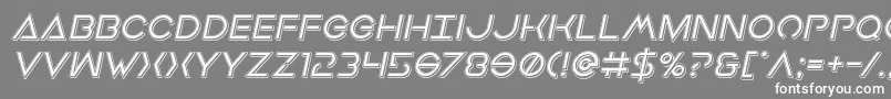 Earthorbiterpunchital Font – White Fonts on Gray Background