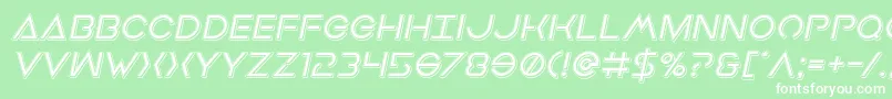 Earthorbiterpunchital Font – White Fonts on Green Background