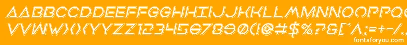 Earthorbiterpunchital Font – White Fonts on Orange Background