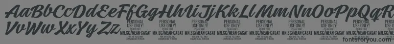 MeancasatmedPersonalUse Font – Black Fonts on Gray Background