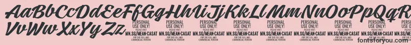 MeancasatmedPersonalUse Font – Black Fonts on Pink Background