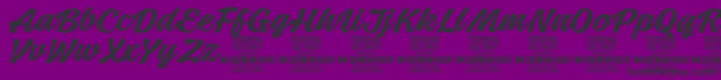 MeancasatmedPersonalUse-Schriftart – Schwarze Schriften auf violettem Hintergrund