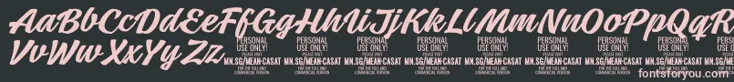 Шрифт MeancasatmedPersonalUse – розовые шрифты на чёрном фоне