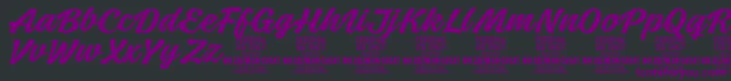 MeancasatmedPersonalUse Font – Purple Fonts on Black Background