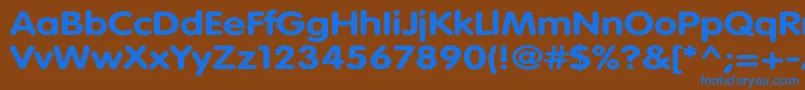 VagroundedBoldWd Font – Blue Fonts on Brown Background