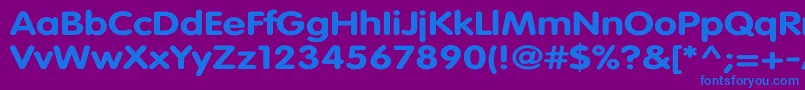 VagroundedBoldWd Font – Blue Fonts on Purple Background