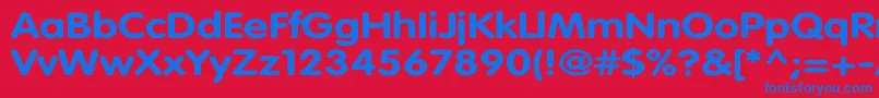 VagroundedBoldWd Font – Blue Fonts on Red Background