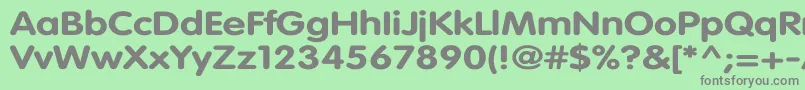 フォントVagroundedBoldWd – 緑の背景に灰色の文字