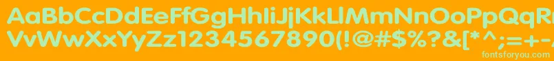 VagroundedBoldWd Font – Green Fonts on Orange Background