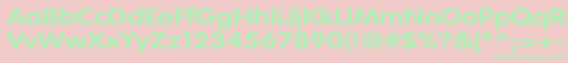 VagroundedBoldWd Font – Green Fonts on Pink Background