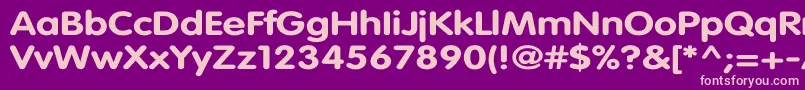 VagroundedBoldWd Font – Pink Fonts on Purple Background