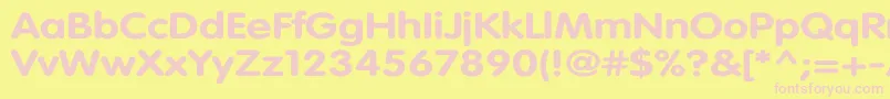 VagroundedBoldWd Font – Pink Fonts on Yellow Background