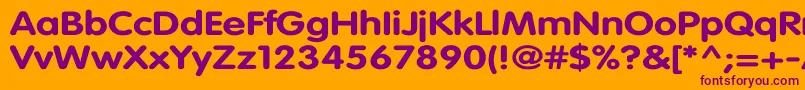 VagroundedBoldWd Font – Purple Fonts on Orange Background