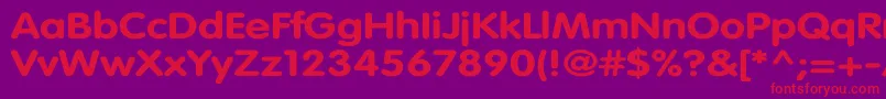 VagroundedBoldWd Font – Red Fonts on Purple Background