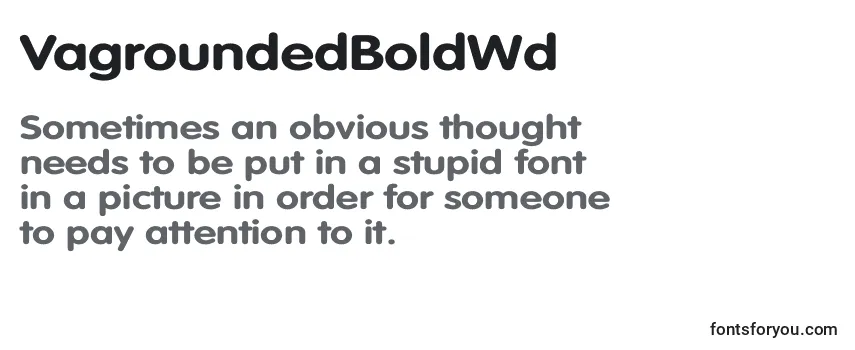 VagroundedBoldWd Font
