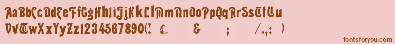 Carter Font – Brown Fonts on Pink Background