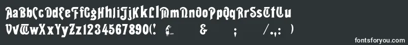 フォントCarter – 黒い背景に白い文字