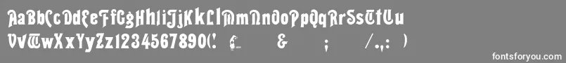 フォントCarter – 灰色の背景に白い文字