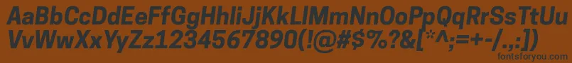 CooperhewittBolditalic Font – Black Fonts on Brown Background
