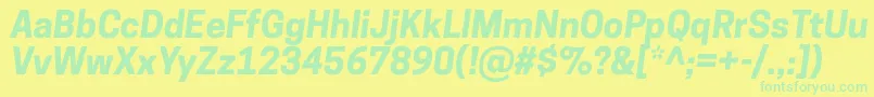 CooperhewittBolditalic Font – Green Fonts on Yellow Background
