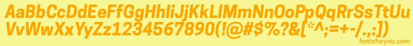 CooperhewittBolditalic Font – Orange Fonts on Yellow Background
