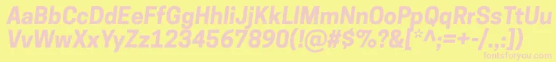 CooperhewittBolditalic Font – Pink Fonts on Yellow Background