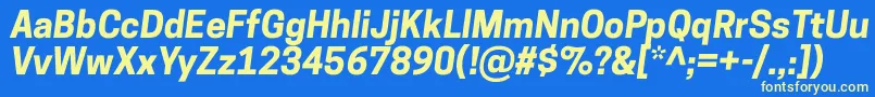 CooperhewittBolditalic Font – Yellow Fonts on Blue Background