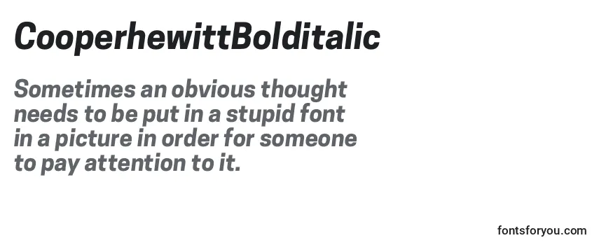 Review of the CooperhewittBolditalic Font