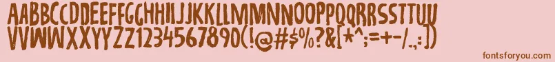 Repetitiondemo Font – Brown Fonts on Pink Background