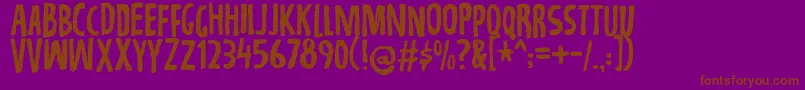 Repetitiondemo Font – Brown Fonts on Purple Background