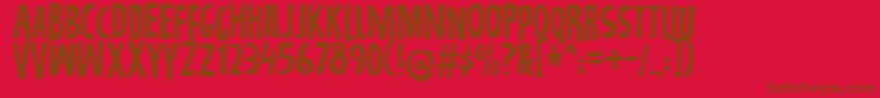 Repetitiondemo Font – Brown Fonts on Red Background