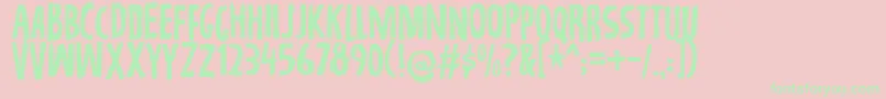 Repetitiondemo Font – Green Fonts on Pink Background