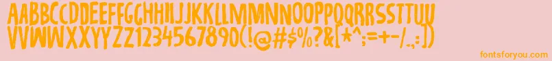 Repetitiondemo Font – Orange Fonts on Pink Background