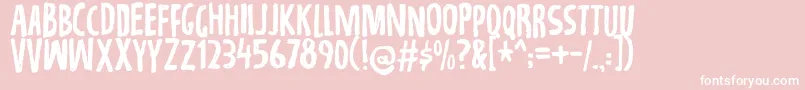 Repetitiondemo Font – White Fonts on Pink Background