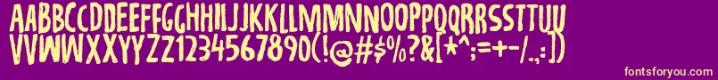 Repetitiondemo Font – Yellow Fonts on Purple Background