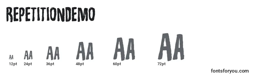 Repetitiondemo Font Sizes