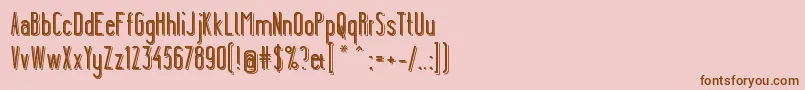 YgraineShadow Font – Brown Fonts on Pink Background