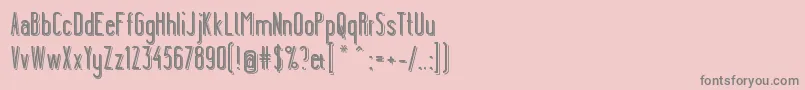 YgraineShadow Font – Gray Fonts on Pink Background