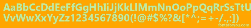 GadugiРџРѕР»СѓР¶РёСЂРЅС‹Р№ Font – Green Fonts on Orange Background