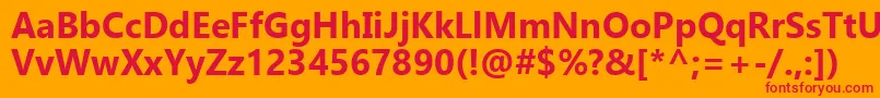 GadugiРџРѕР»СѓР¶РёСЂРЅС‹Р№ Font – Red Fonts on Orange Background