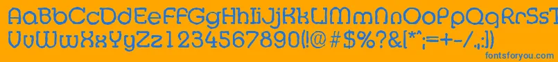 MexicoantiqueRegular Font – Blue Fonts on Orange Background