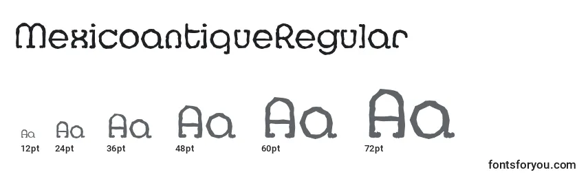 MexicoantiqueRegular-fontin koot