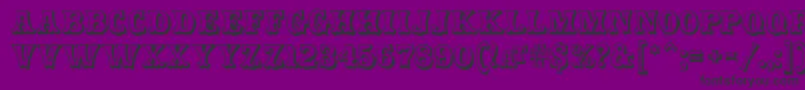 CarnivalmfOpenshadow-Schriftart – Schwarze Schriften auf violettem Hintergrund