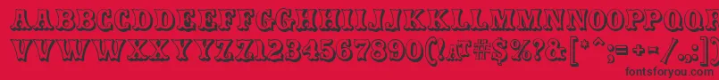 CarnivalmfOpenshadow Font – Black Fonts on Red Background