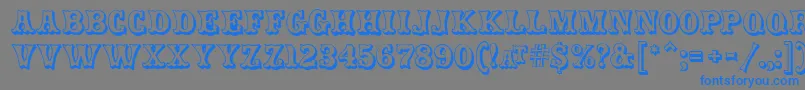 CarnivalmfOpenshadow Font – Blue Fonts on Gray Background