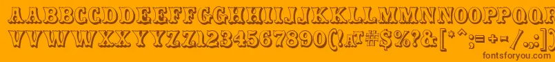 fuente CarnivalmfOpenshadow – Fuentes Marrones Sobre Fondo Naranja